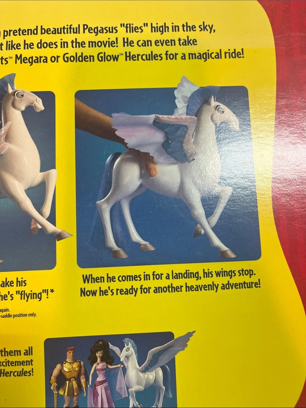 1997 Mattel Disney's Hercules Magic Wings Pegasus (Model 17254) NRFB